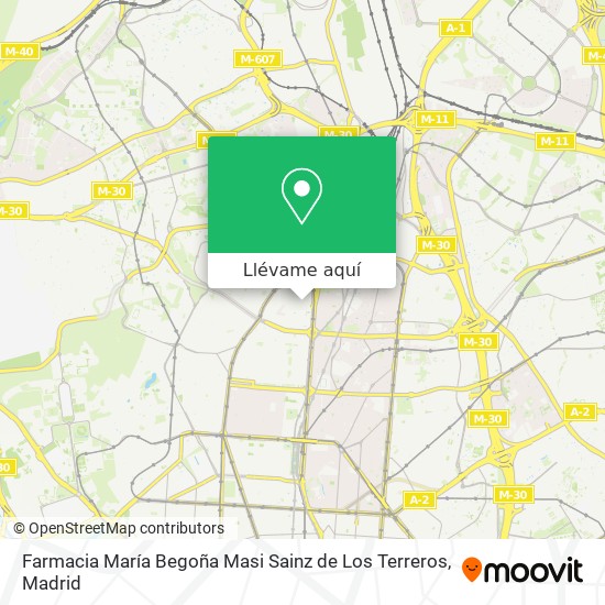 Mapa Farmacia María Begoña Masi Sainz de Los Terreros
