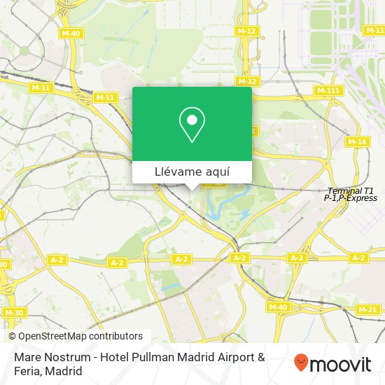 Mapa Mare Nostrum - Hotel Pullman Madrid Airport & Feria