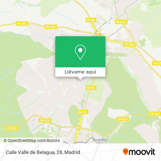 Mapa Calle Valle de Belagua, 28