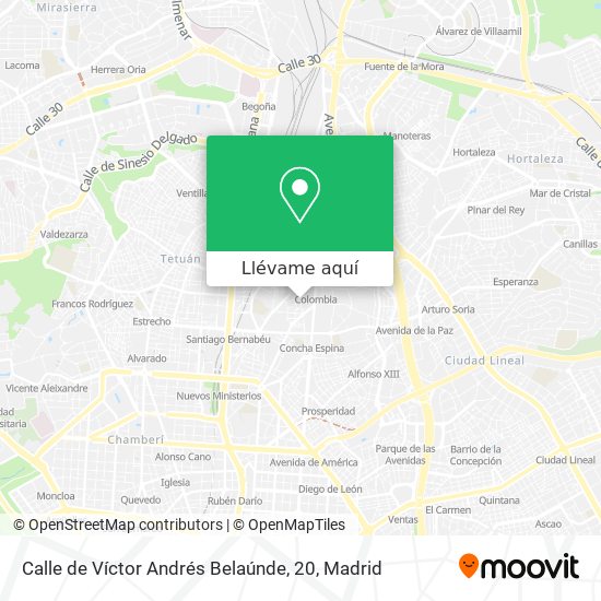 Mapa Calle de Víctor Andrés Belaúnde, 20