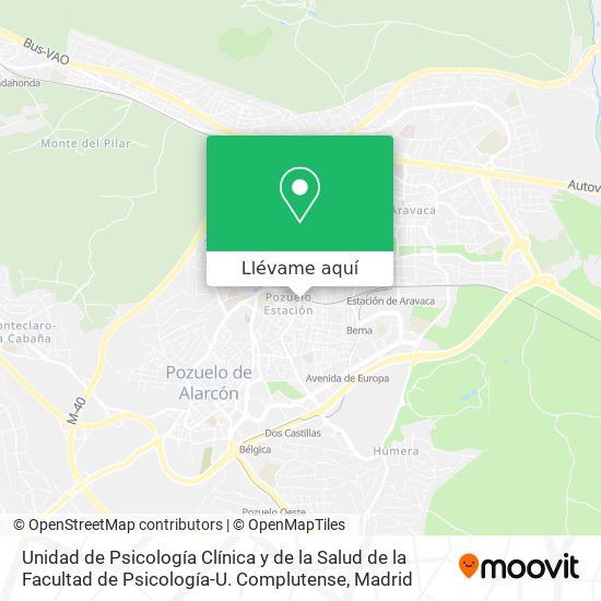 Mapa Unidad de Psicología Clínica y de la Salud de la Facultad de Psicología-U. Complutense