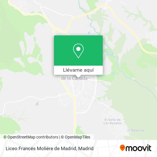 Mapa Liceo Francés Moliére de Madrid