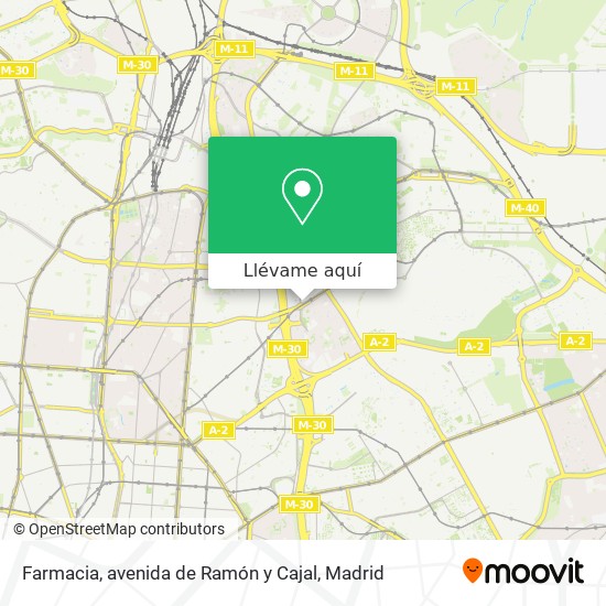 Mapa Farmacia, avenida de Ramón y Cajal