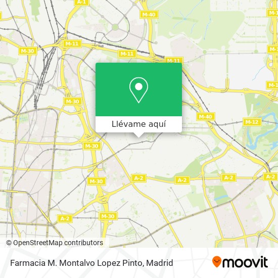 Mapa Farmacia M. Montalvo Lopez Pinto