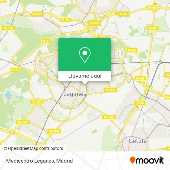 Mapa Medicentro Leganes