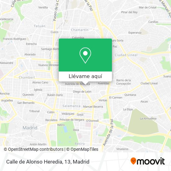 Mapa Calle de Alonso Heredia, 13