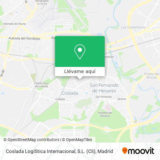 Mapa Coslada LogíStica Internacional, S.L. (Cli)