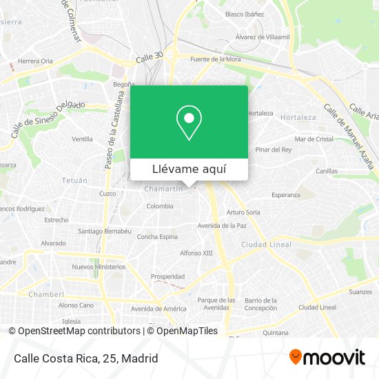 Mapa Calle Costa Rica, 25