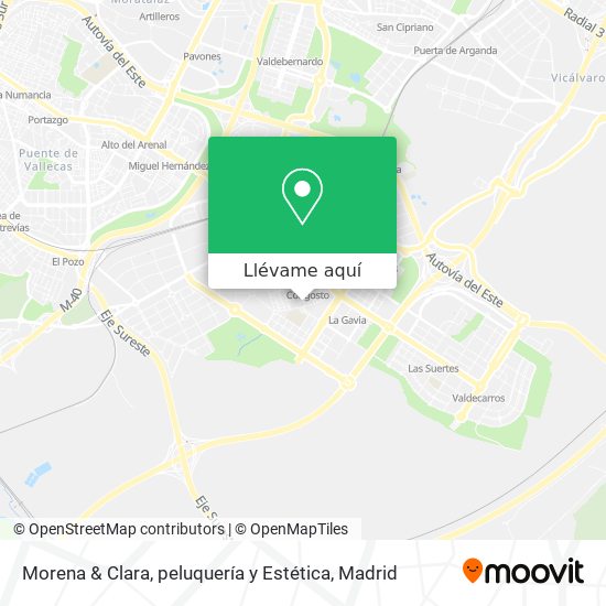 Mapa Morena & Clara, peluquería y Estética