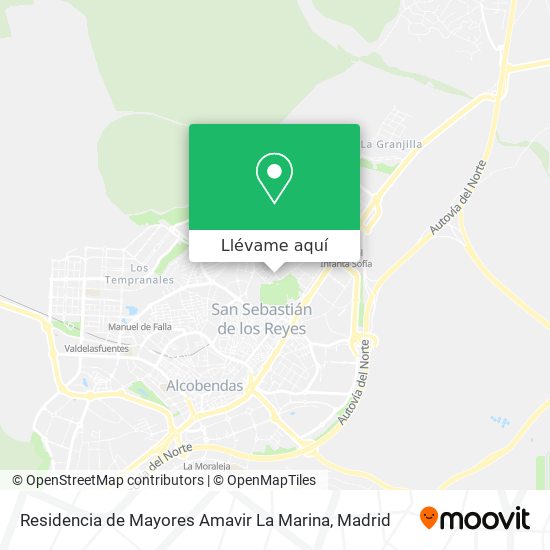 Mapa Residencia de Mayores Amavir La Marina