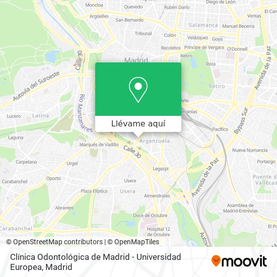Mapa Clínica Odontológica de Madrid - Universidad Europea