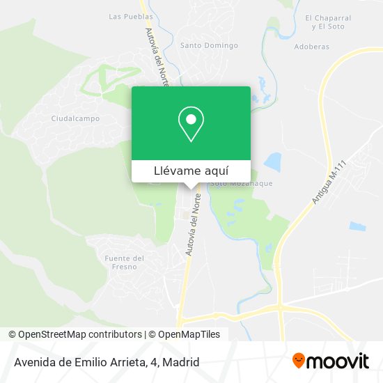 Mapa Avenida de Emilio Arrieta, 4