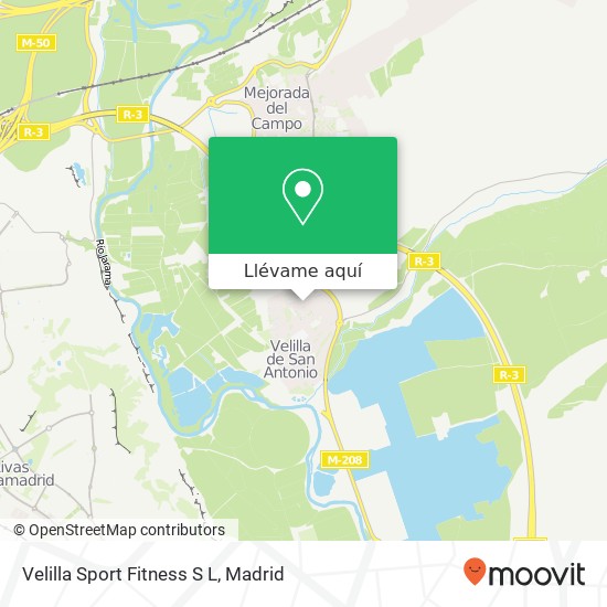 Mapa Velilla Sport Fitness S L