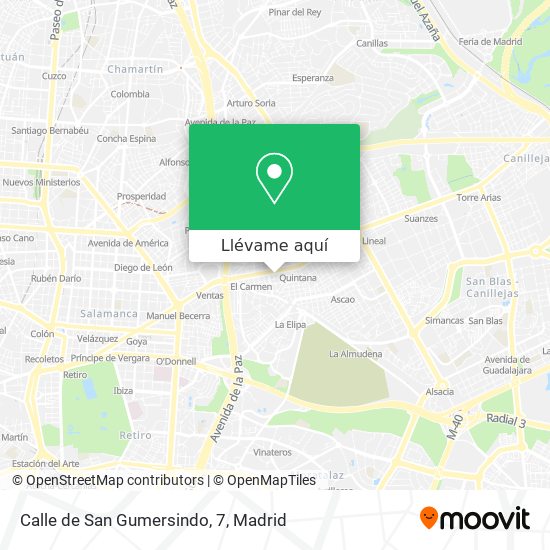 Mapa Calle de San Gumersindo, 7