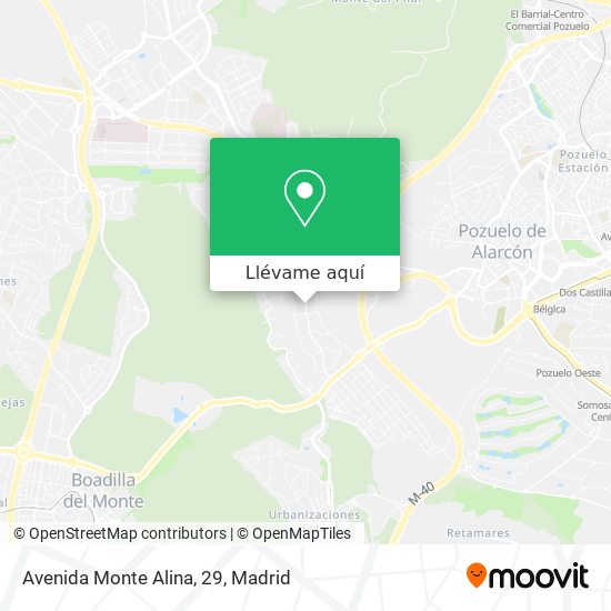 Mapa Avenida Monte Alina, 29