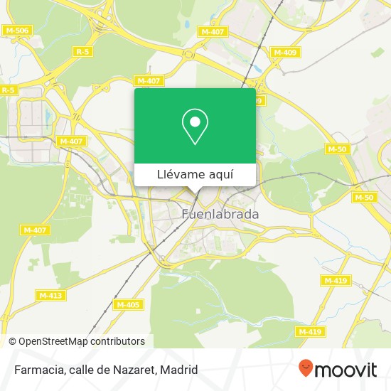 Mapa Farmacia, calle de Nazaret