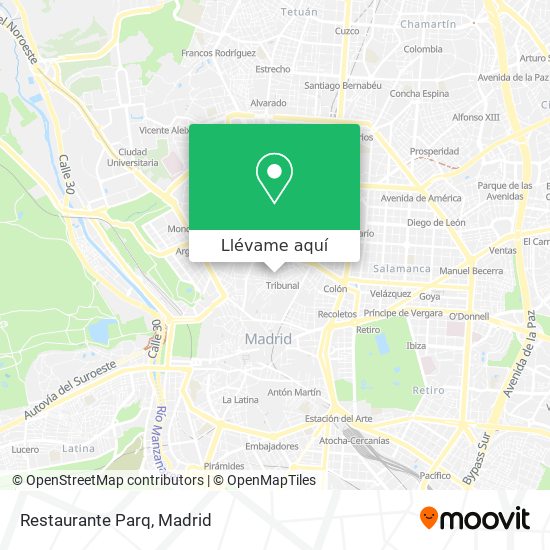 Mapa Restaurante Parq