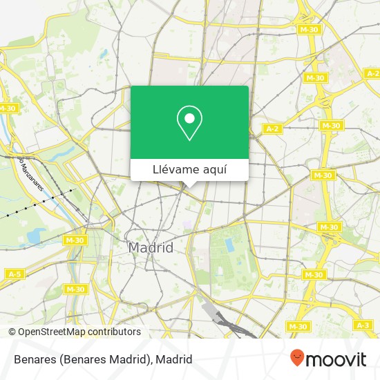 Mapa Benares (Benares Madrid)