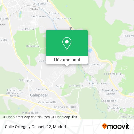 Mapa Calle Ortega y Gasset, 22