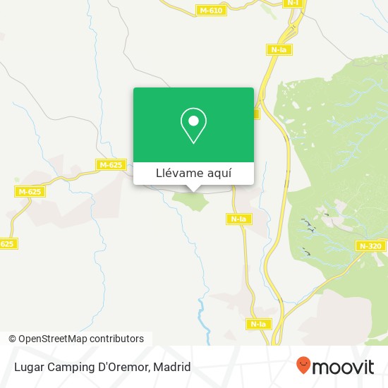 Mapa Lugar Camping D'Oremor