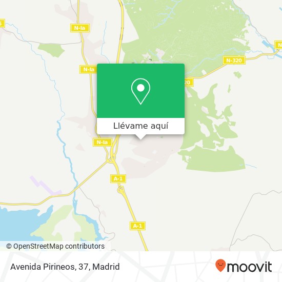 Mapa Avenida Pirineos, 37