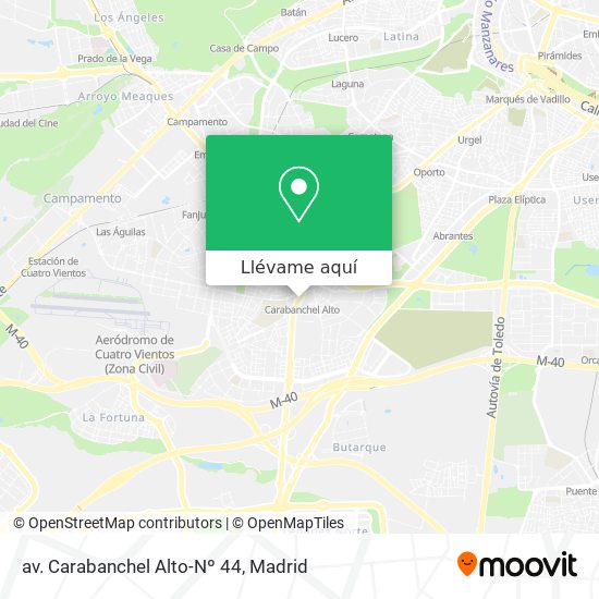 Mapa av. Carabanchel Alto-Nº 44