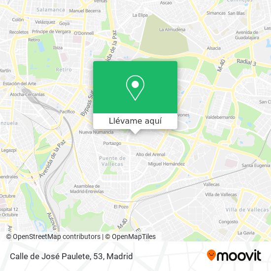 Mapa Calle de José Paulete, 53