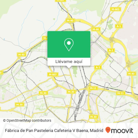 Mapa Fábrica de Pan Pasteleria Cafeteria V Baena