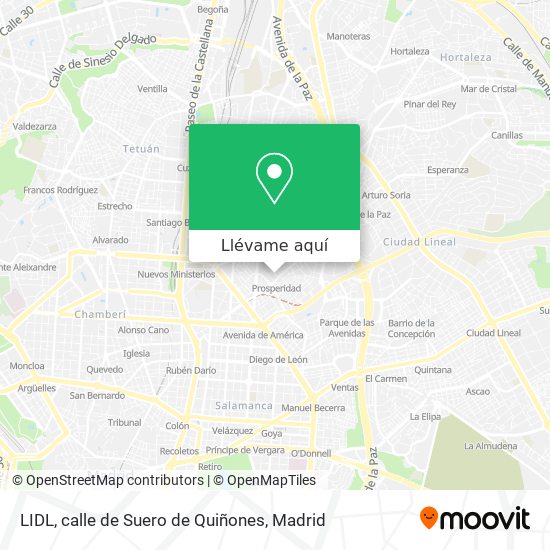 Mapa LIDL, calle de Suero de Quiñones