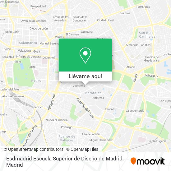Mapa Esdmadrid Escuela Superior de Diseño de Madrid