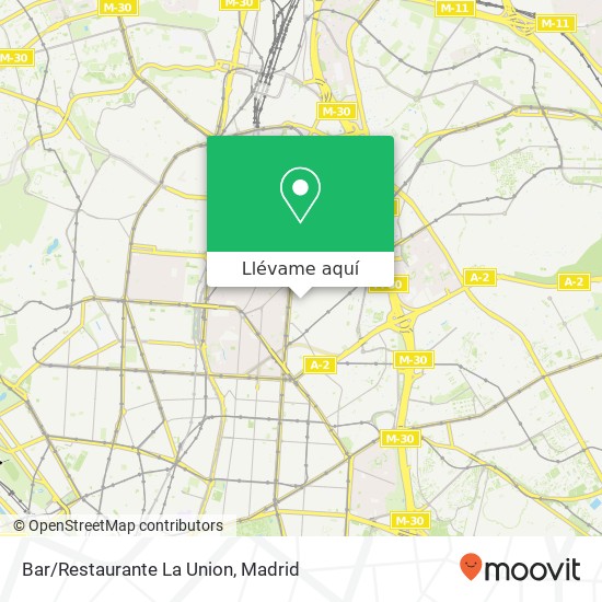 Mapa Bar/Restaurante La Union