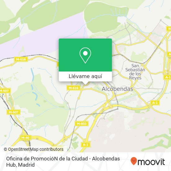 Mapa Oficina de PromocióN de la Ciudad - Alcobendas Hub