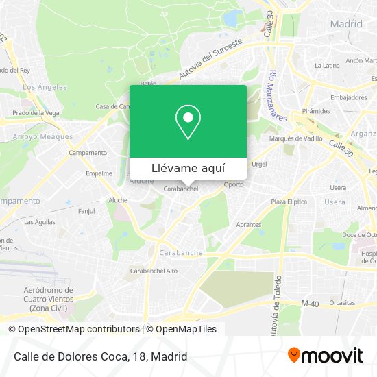 Mapa Calle de Dolores Coca, 18