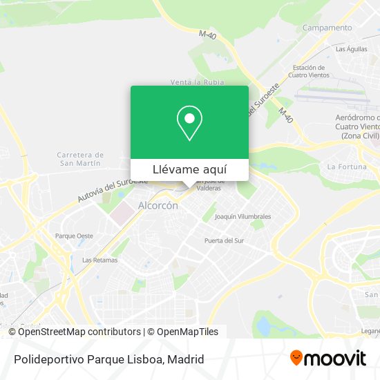 Mapa Polideportivo Parque Lisboa