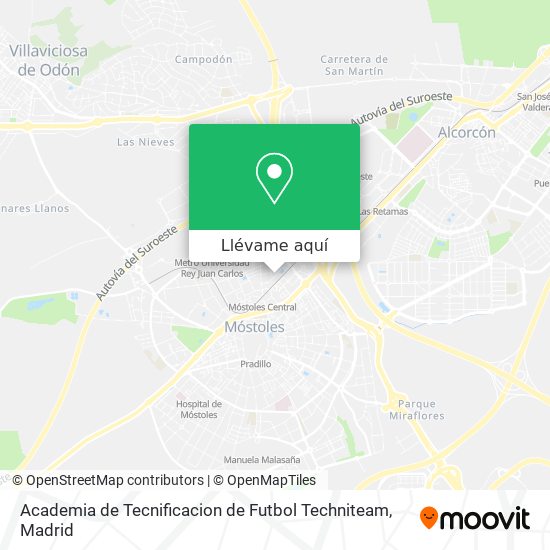 Mapa Academia de Tecnificacion de Futbol Techniteam