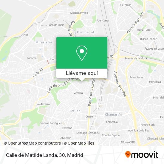 Mapa Calle de Matilde Landa, 30