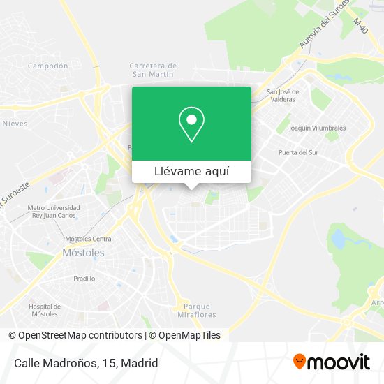 Mapa Calle Madroños, 15