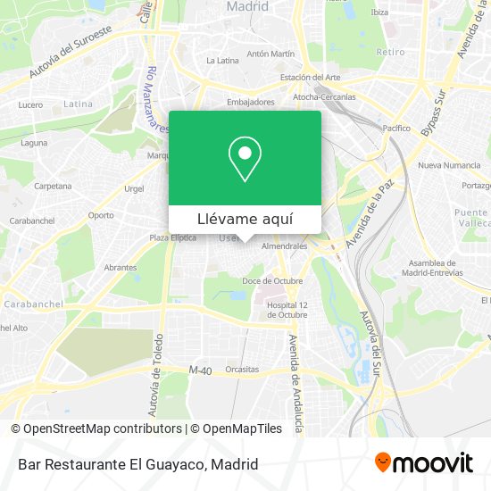 Mapa Bar Restaurante El Guayaco