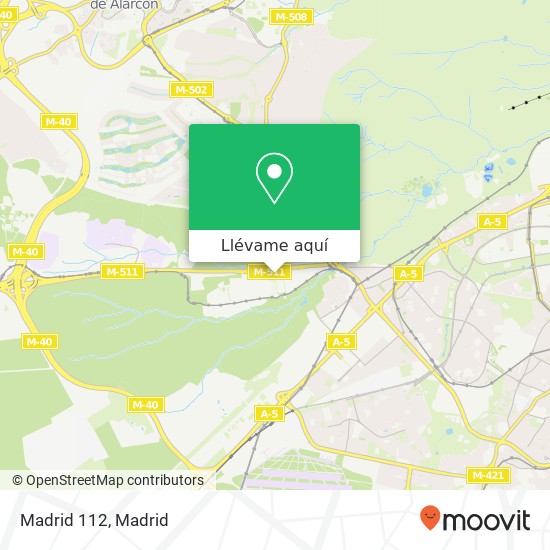 Mapa Madrid 112