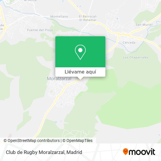Mapa Club de Rugby Moralzarzal