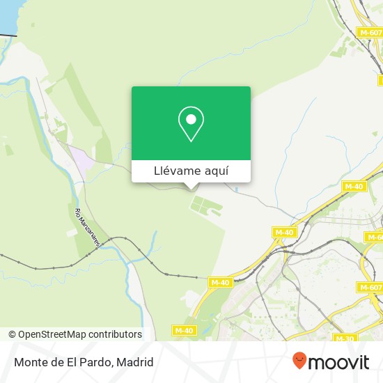 Mapa Monte de El Pardo