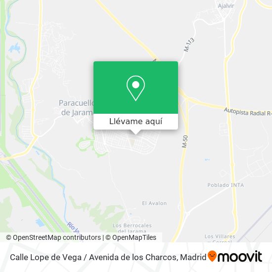 Mapa Calle Lope de Vega / Avenida de los Charcos