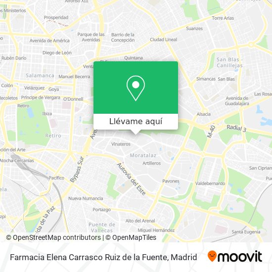 Mapa Farmacia Elena Carrasco Ruiz de la Fuente