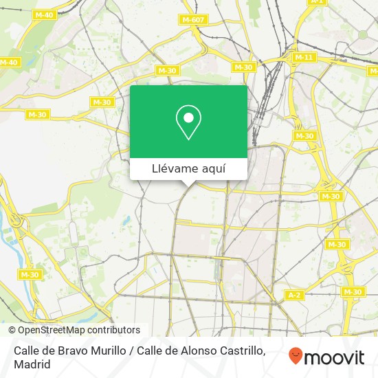 Mapa Calle de Bravo Murillo / Calle de Alonso Castrillo
