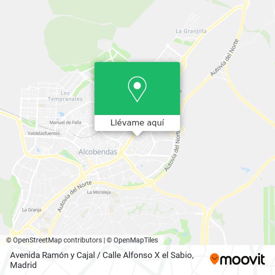 Mapa Avenida Ramón y Cajal / Calle Alfonso X el Sabio
