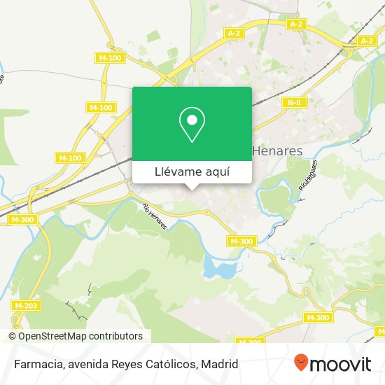 Mapa Farmacia, avenida Reyes Católicos