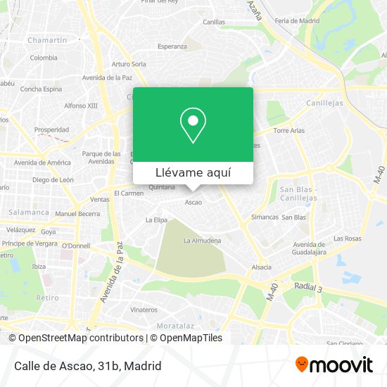 Mapa Calle de Ascao, 31b