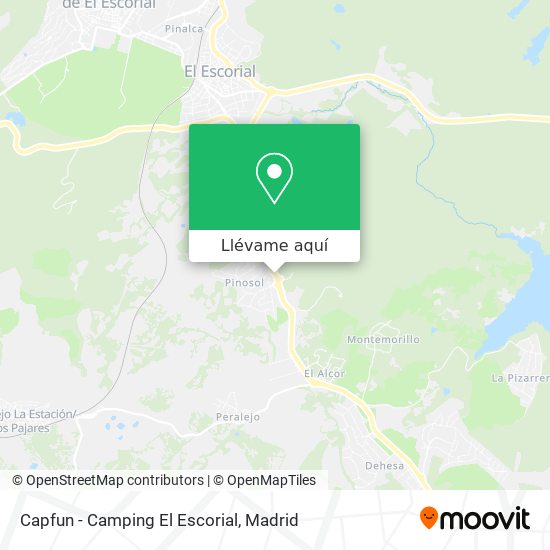 Mapa Capfun - Camping El Escorial