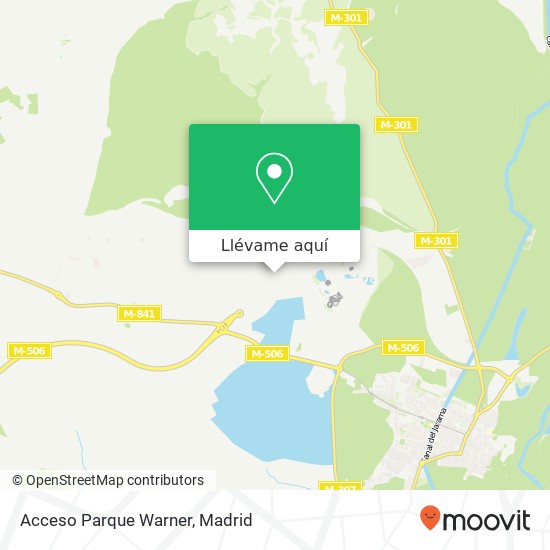 Mapa Acceso Parque Warner