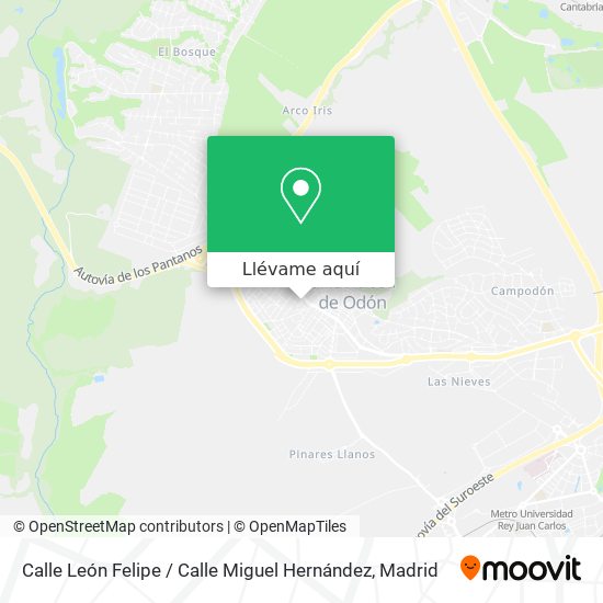 Mapa Calle León Felipe / Calle Miguel Hernández